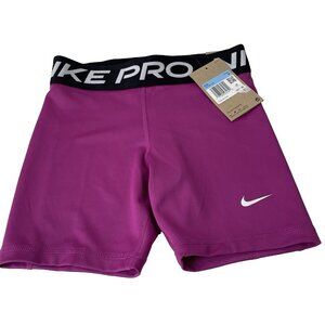 Nike Pro Girls Training Compression Shorts 5" Pink Fuchsia Medium Activewear Gym
